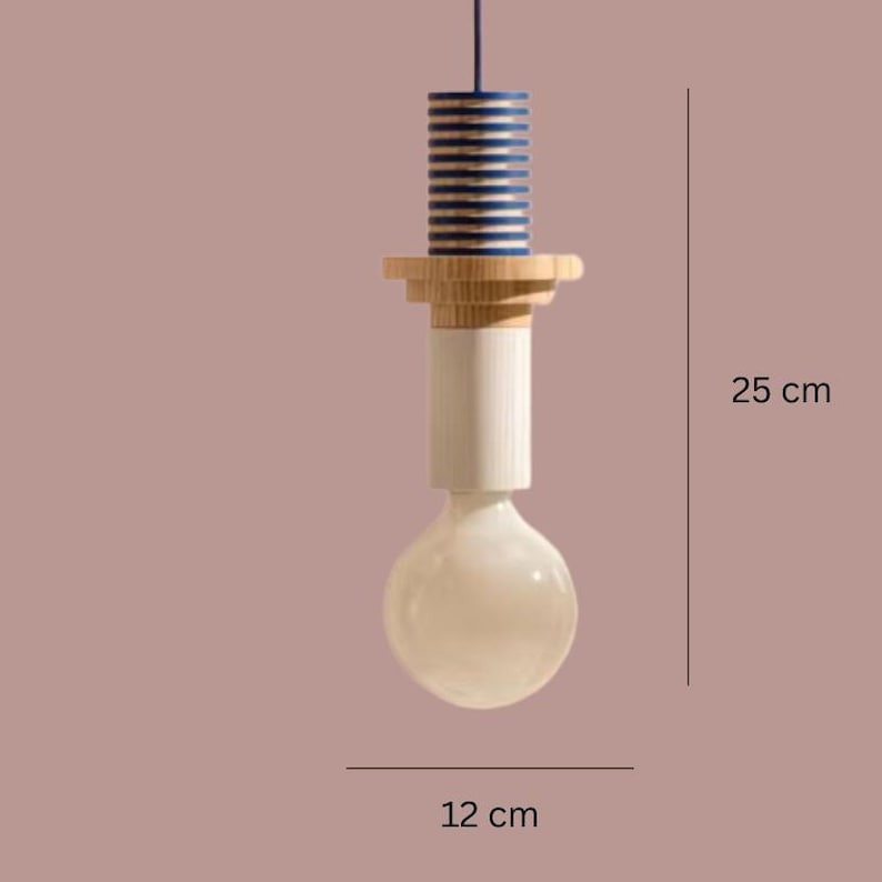 Lampe à suspension nordique minimaliste en bois, lampe à suspension de style scandinave Style E