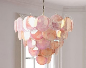 Murano Kronleuchter, Glas Pendelleuchte, Deckenlampe, Kronleuchter, Pendelleuchte, Hängelampe, Pendelbeleuchtung, große Pendelleuchte
