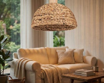 Rattan Pendant Light, Woven Lampshade, Pendant Light, Lamp Shade, Ceiling Light, Chandelier, Chandelier Lighting, Boho decor, Home Decor
