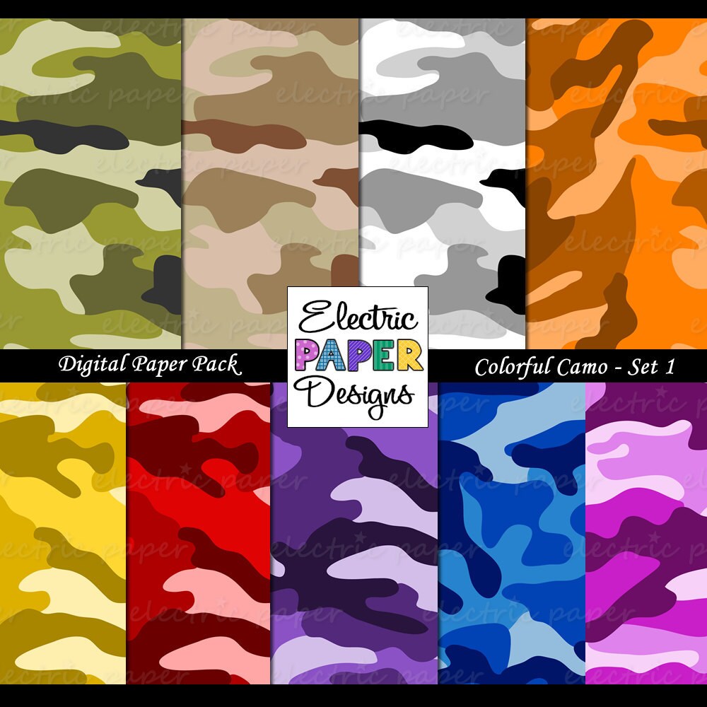 Camo Paper Camouflage Printable Paper Instant download | Etsy