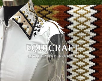 Western Showmanship Set | Crystal Show Shirt with Wool Saddle Blanket | Custom Options