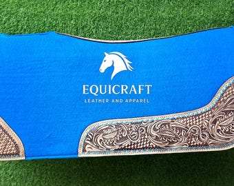 18 MM Woollen  Felt Western Saddle Pad | Hand-Carved Leather Horse Tack