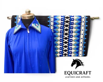 Western Showmanship Set | Crystal Show Shirt with Wool Saddle Blanket | Custom Options