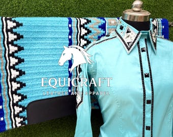 Strass showshirt en wollen zadeldeken | Western showmanship kleding