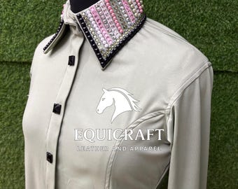 Western Show Shirt | Rodeo Shirt Women | Cowgirl Show Clothing | Equestrian Apparel