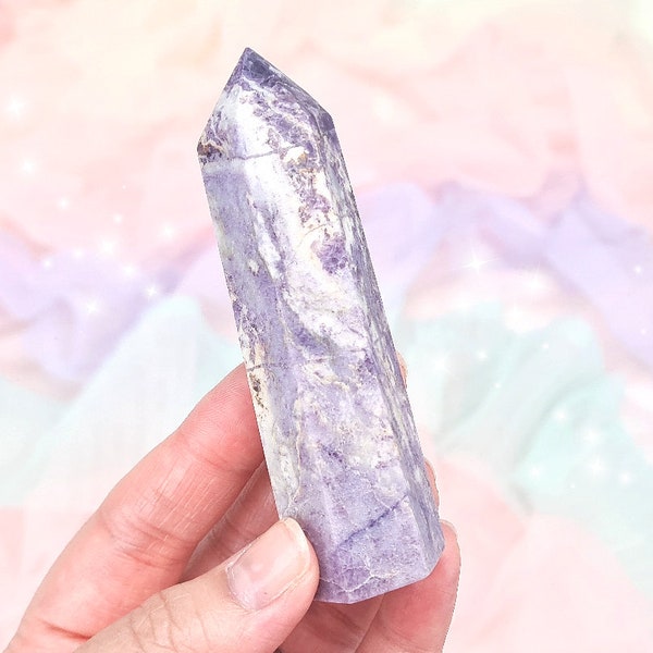 Silk Fluorite Point, Purple Fluorite Crystal Generator, Crystals Australia