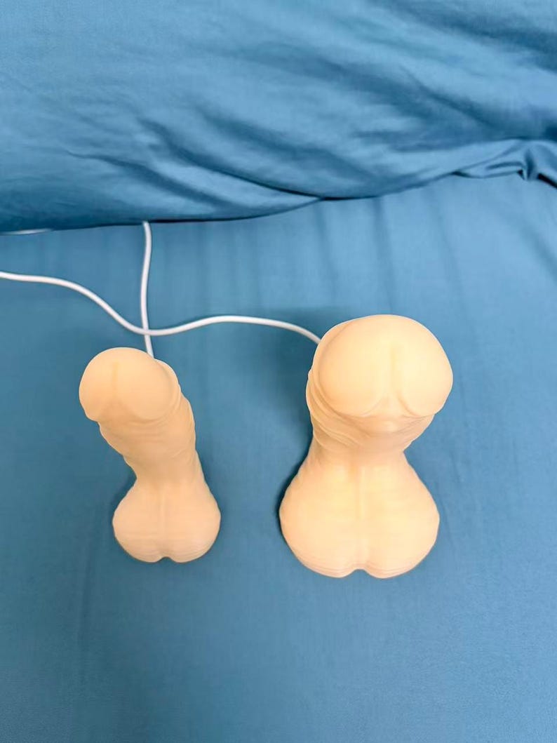 Funny Penis Lamp - Adult Gag Gift - Naughty LED Desk Light - Rude White Elephant Christmas Gift - 3D Printed Penis Statue - Hilarious Prank image 6