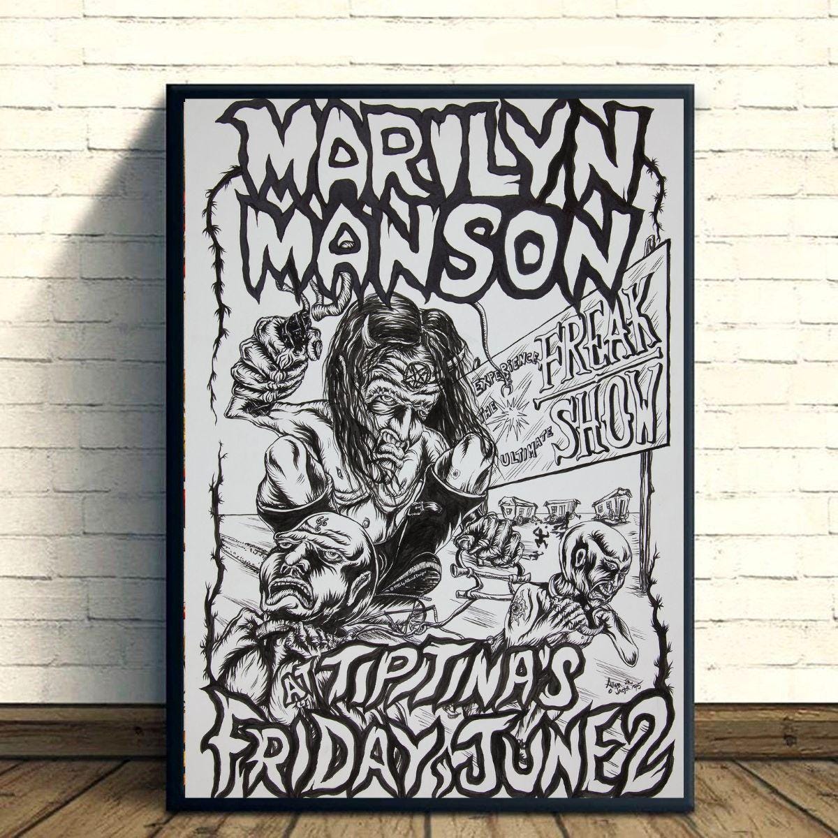 Marilyn Manson Vintage Poster - Etsy