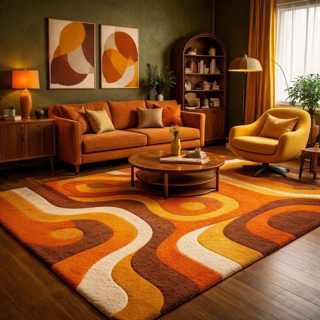 70s Vintage Shag Rug - Etsy