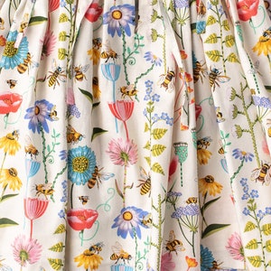 Limited edition Wildflowers and bee print cotton dress Baby dress made in Cornwall image 3