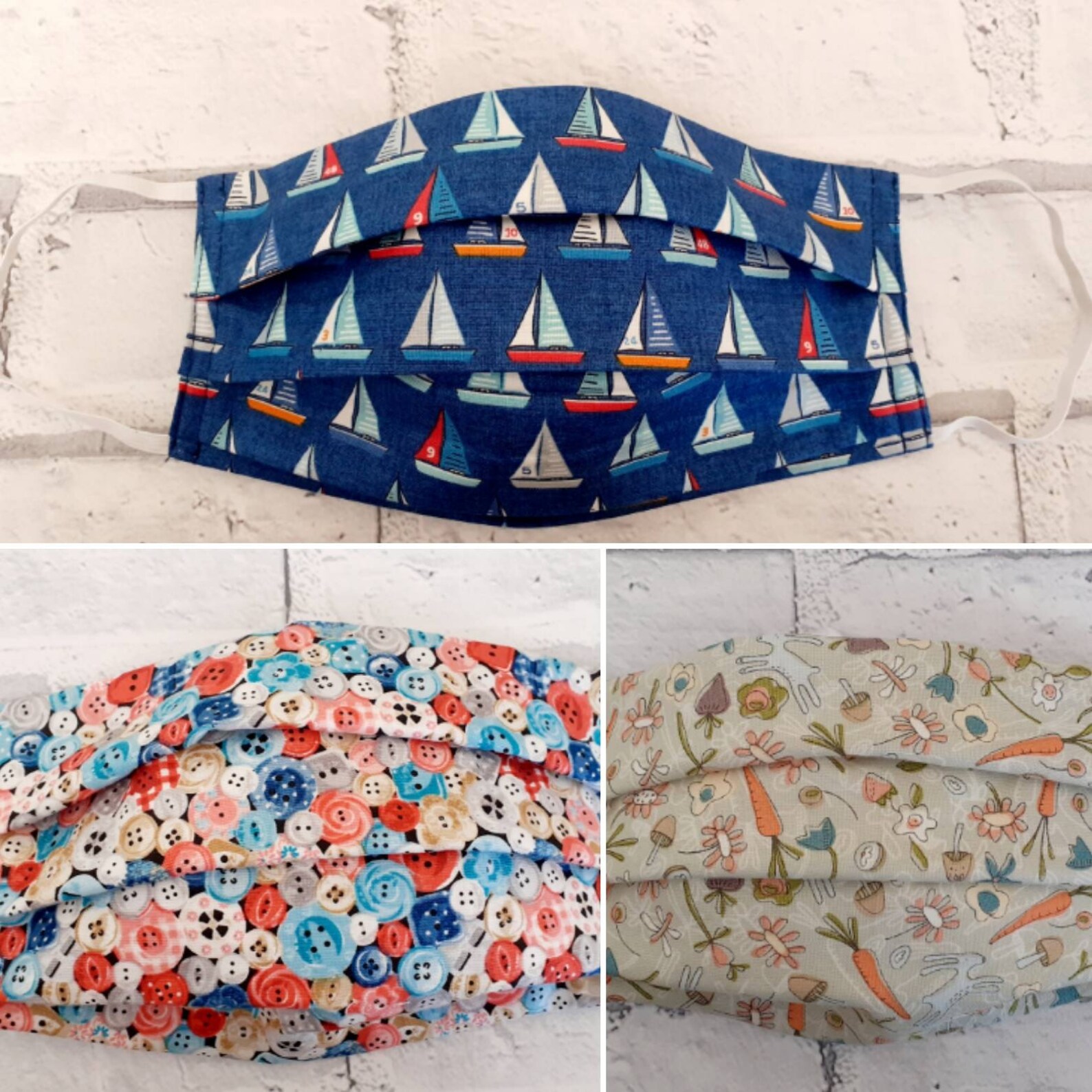 Breathable cotton face mask washable Kids and Adult sizes fun Etsy