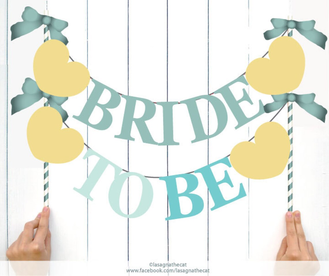 INSTANT DOWNLOAD Bride to Be Banner DIY Two Letter Banners Etsy
