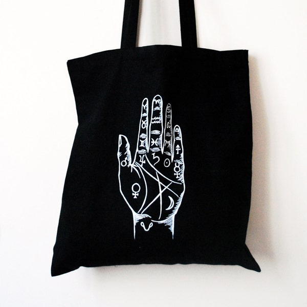 Palmistry Hand Tote Bag
