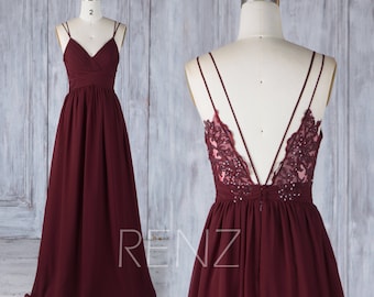maid of honor burgundy dresses