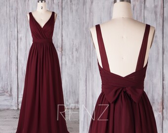 maroon gown for maid of honor