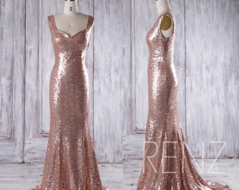 metallic dress rose gold