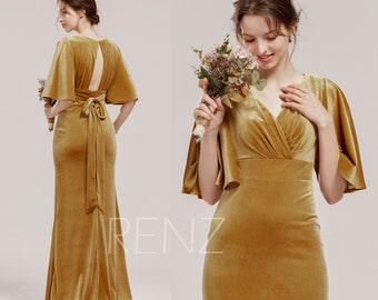 gold velvet bridesmaid dresses