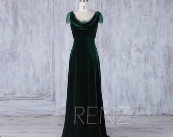 deep green velvet dress