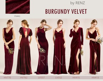 burgundy velvet dress outfit