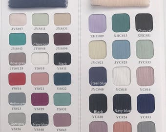 Swatches Book of Chiffon with over 120 colors,Large Swatch Pieces Available,For Wedding Dress/Bridesmaid Dress/Party Dress(RenzRags)