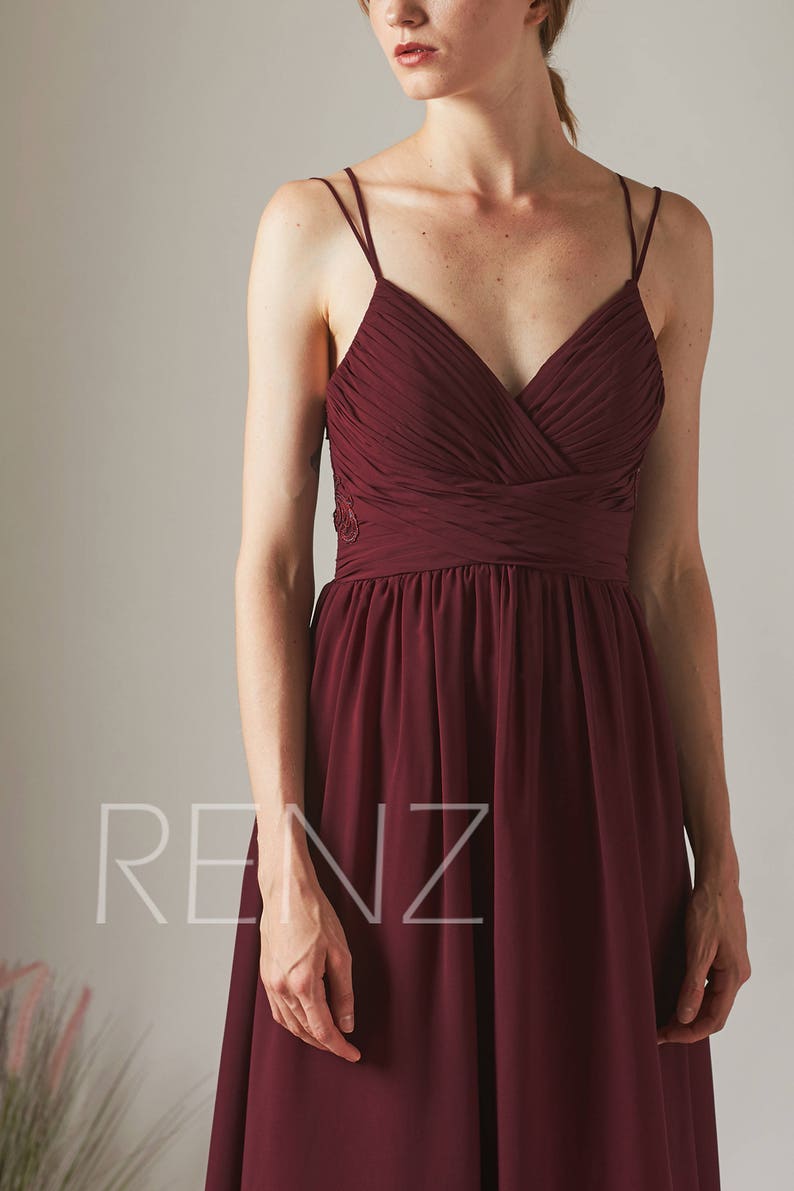 burgundy boho bridesmaid dresses