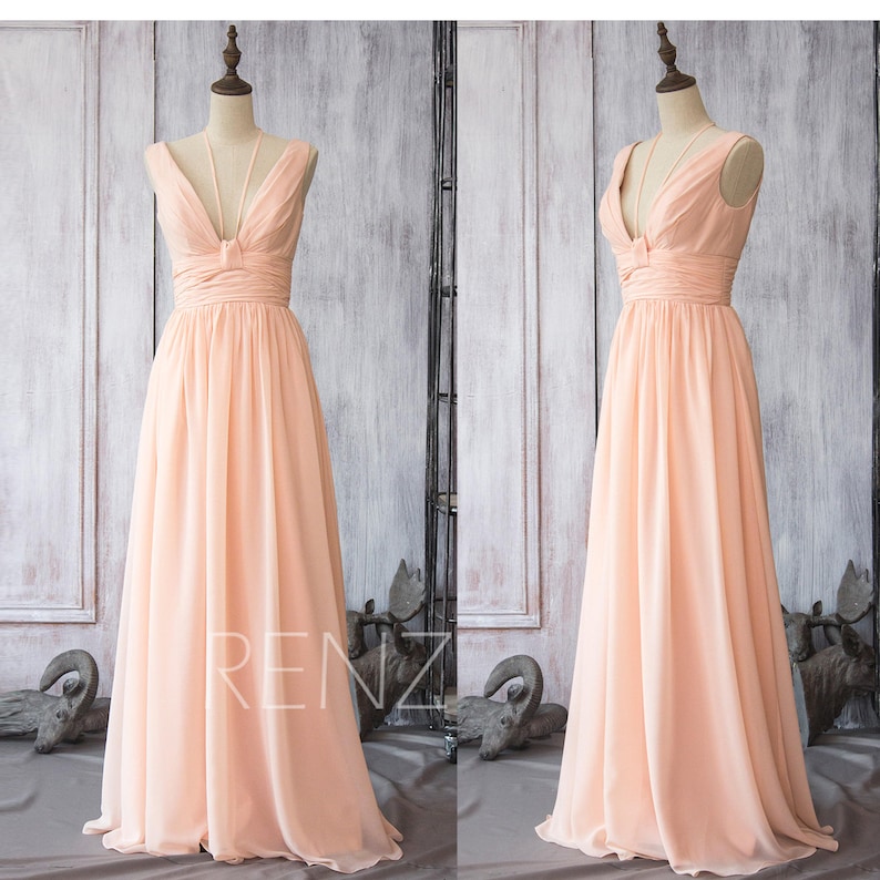 Maxi Dresses for Wedding Peach