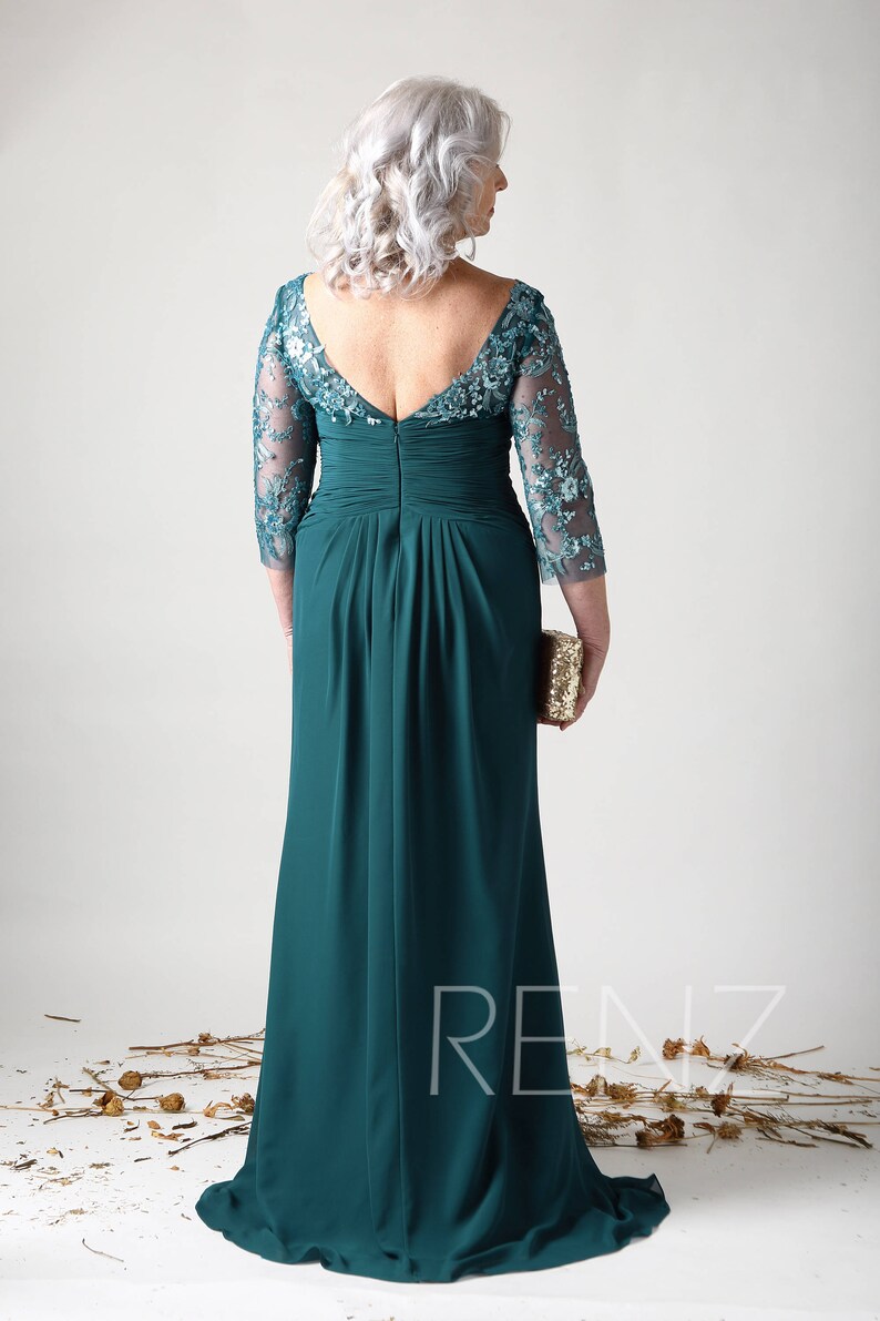 emerald green mother of the bride gowns