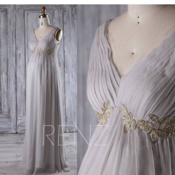 gray maternity bridesmaid dress
