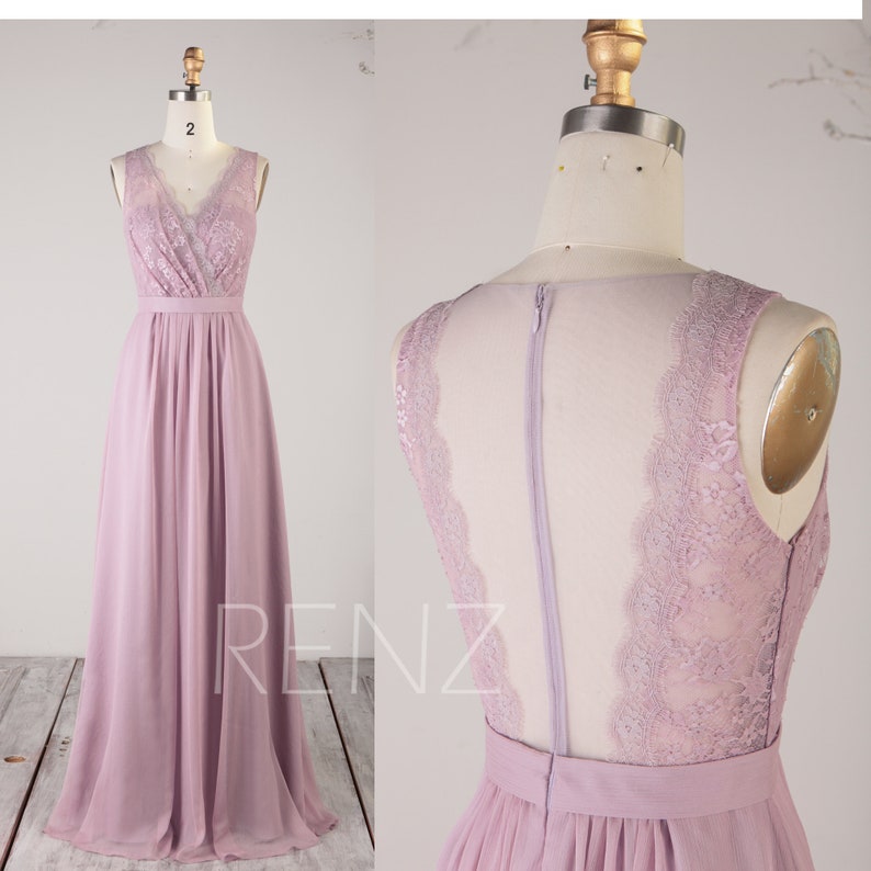 Dusty Lavender Chiffon Dress