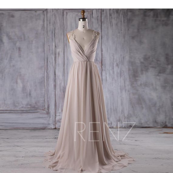 lace and chiffon bridesmaid dresses