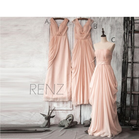 peach elegant dresses