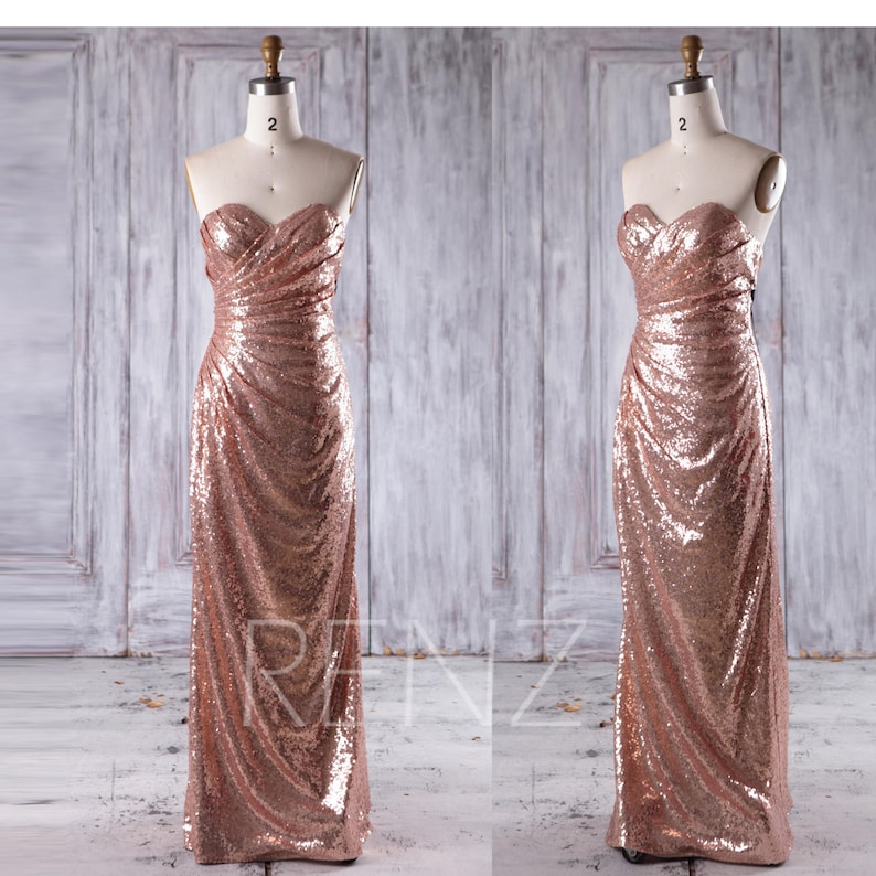 Gold Strapless Party Dresses