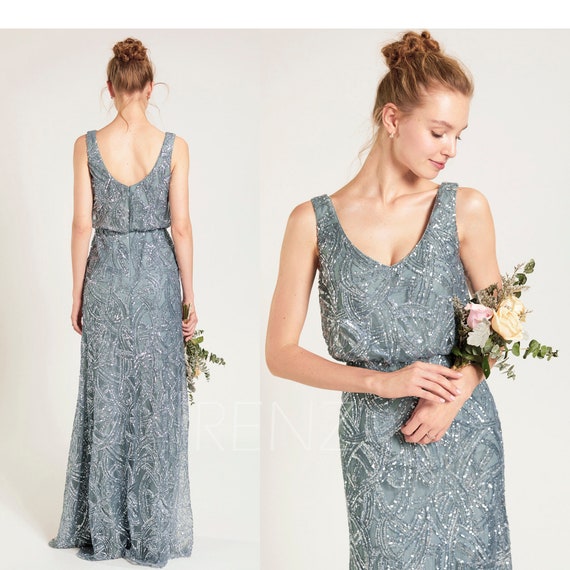 blue sequin bridesmaid dresses