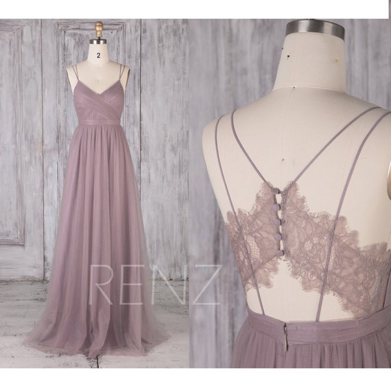 Bridesmaid Dress Mauve Wedding Dress V Neck Prom Dress Long | Etsy