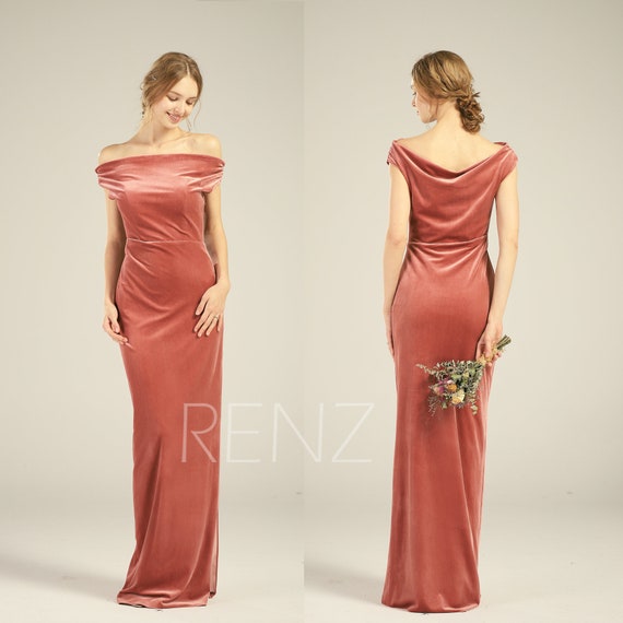 rose velvet dress