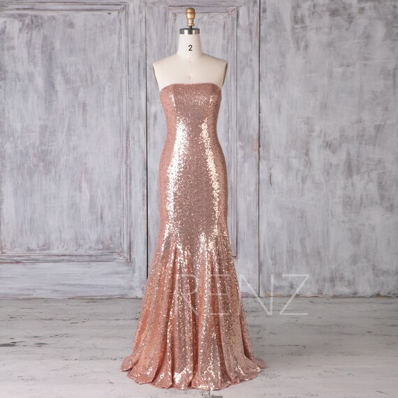 Gold Strapless Party Dresses