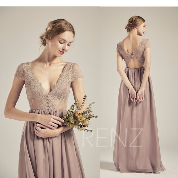 mauve boho dress