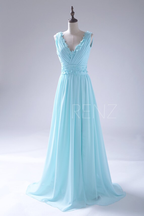 aqua formal dress