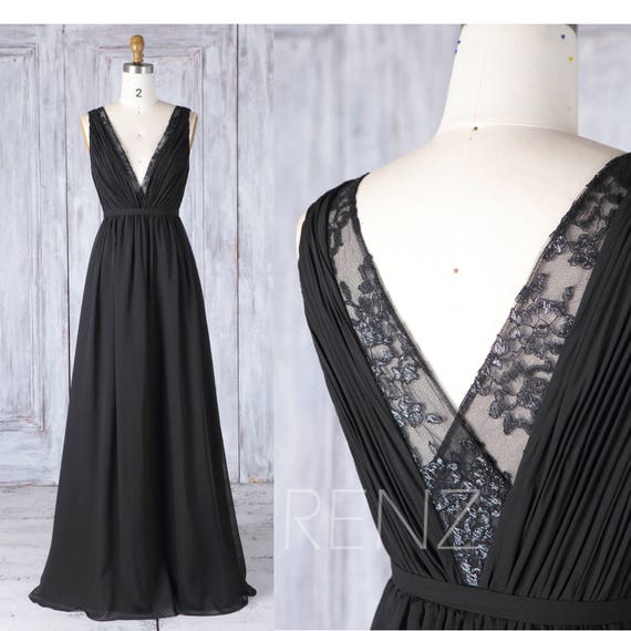 black lace bridesmaids dresses