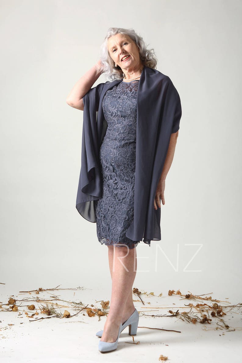 Dusty Navy Blue Mother of the Bride Formal Dress Sleeveless Etsy