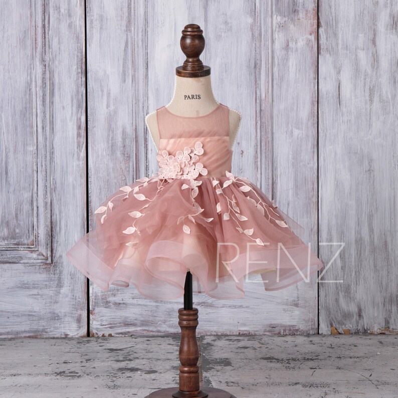 dusty pink baby dress