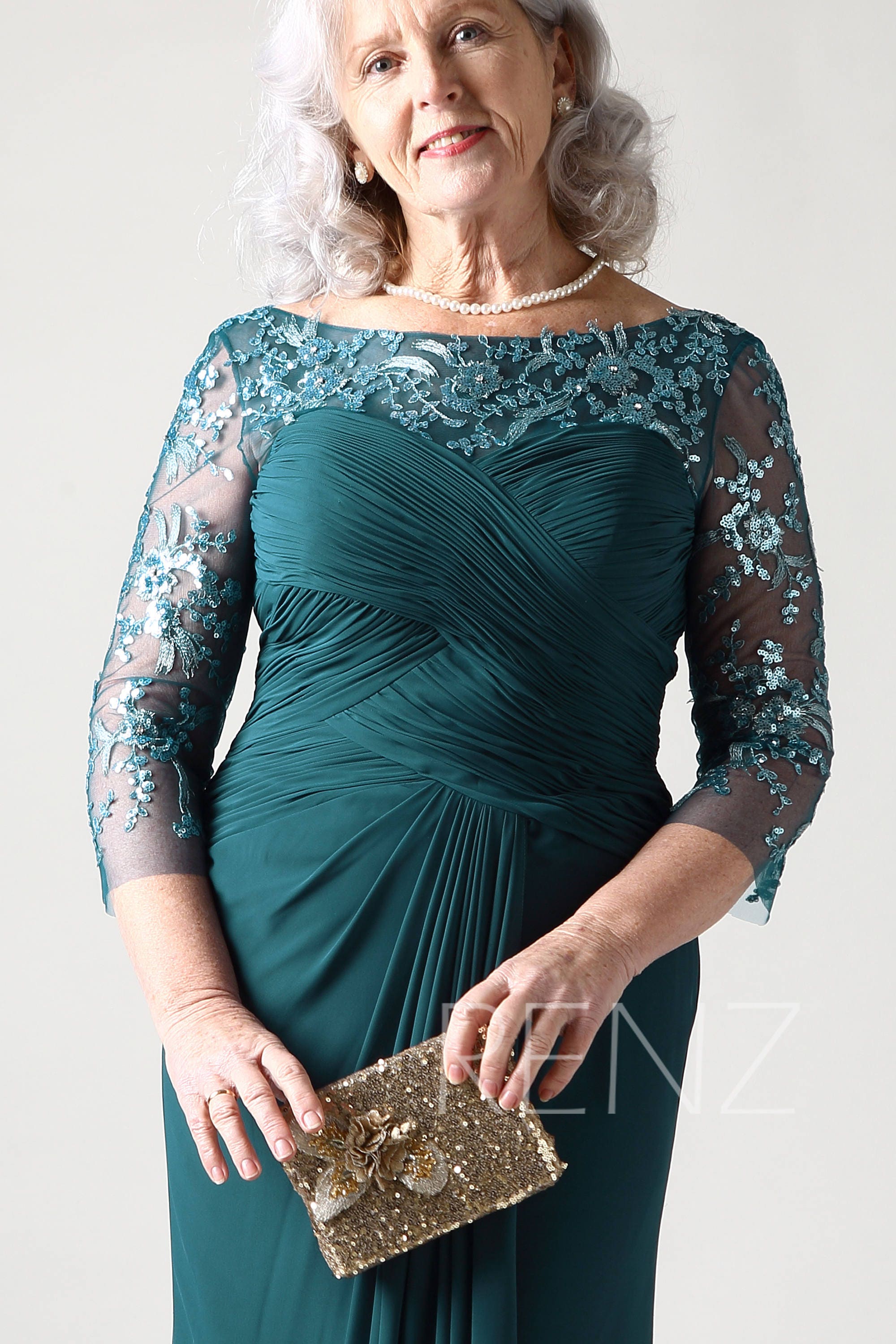 emerald green mother of the bride