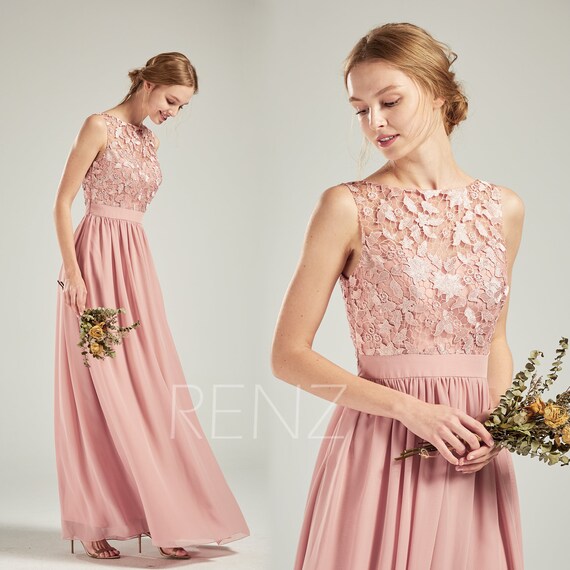 dusty rose colored dresses