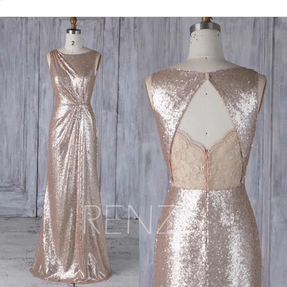 tan evening dress