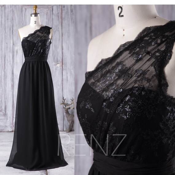 black chiffon prom dress