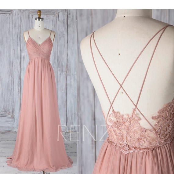 wedding dress dusty rose