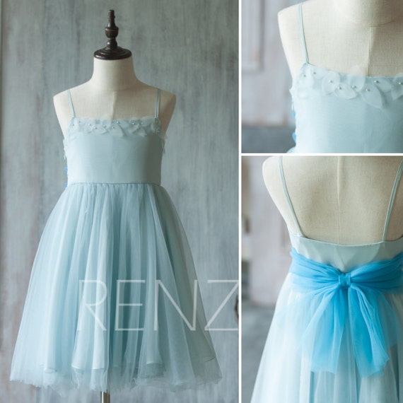 baby blue junior bridesmaid dresses