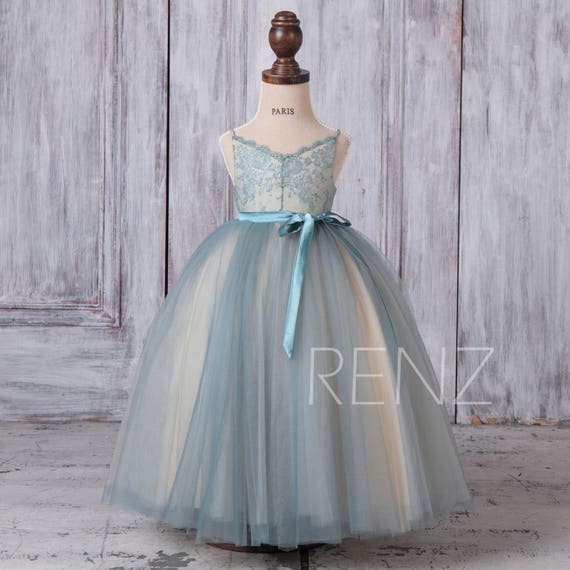 dusty blue junior bridesmaid dress