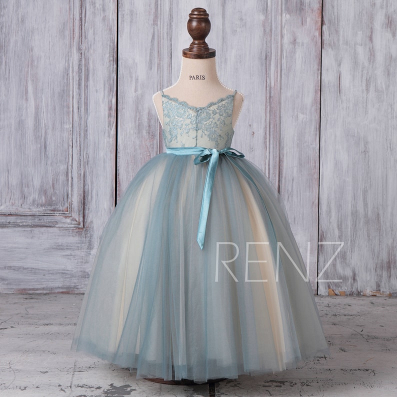 Spagetti Strap Girls Tulle Dress