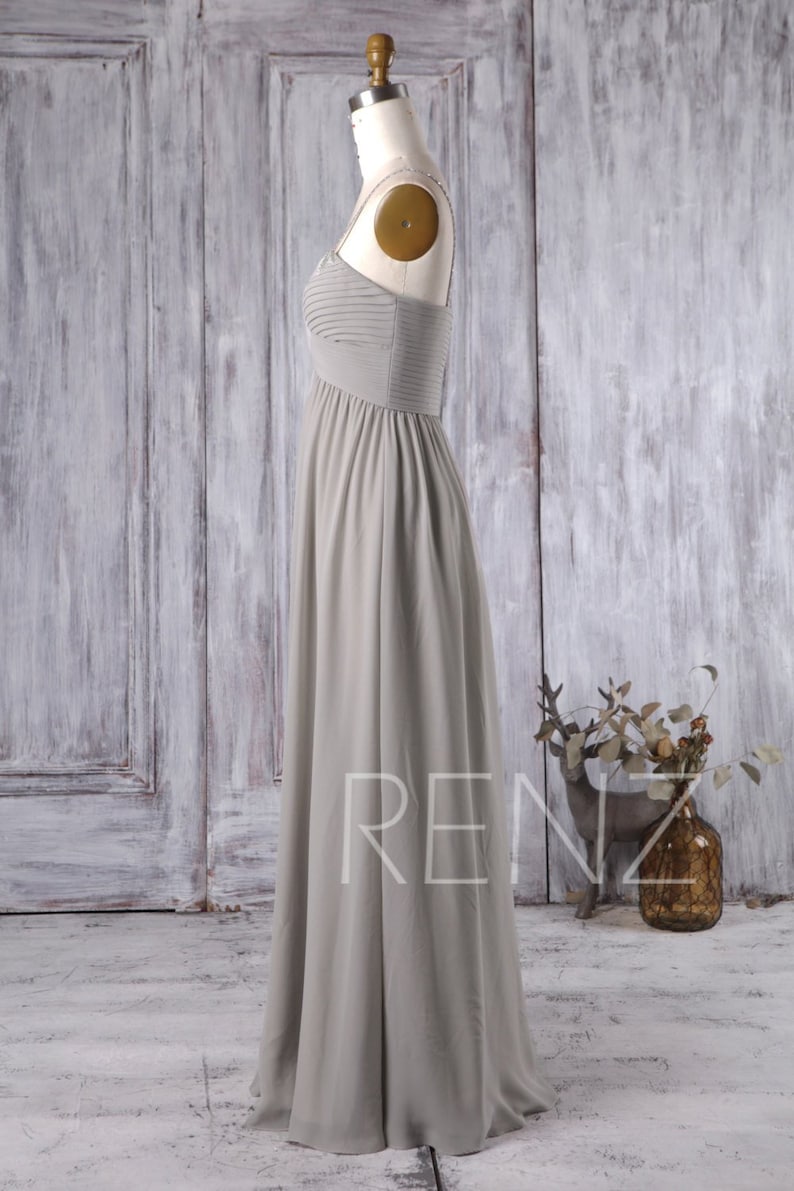 Bridesmaid Dress Wine Chiffon Dress Ruched Sweetheart Party Dress Wedding Dress Beading Spaghetti Straps Prom Dress A-line Maxi Dress H296B